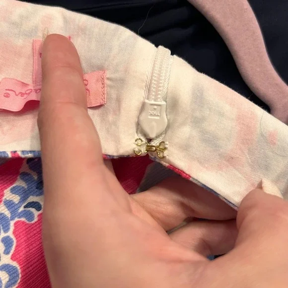 Lilly Pulitzer Pink Blue Floral Halter Top Size 4 Sleeveless Summer - Picture 11 of 11